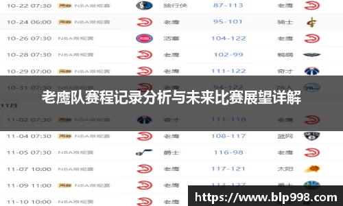 老鹰队赛程记录分析与未来比赛展望详解